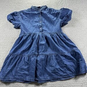 GAP KIDS tiered Blue‎ denim dress Small 6-7 Girls Casual